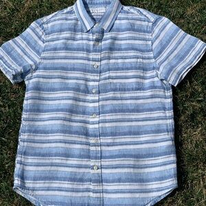 Lucky Brand: Men's Short-Sleeve Linen Button-Down Shirt